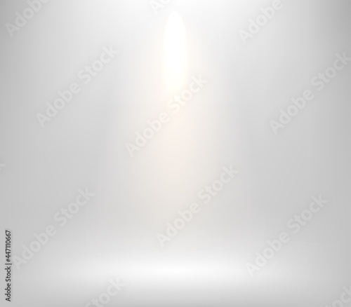Bright stage with spotlight. Vector template