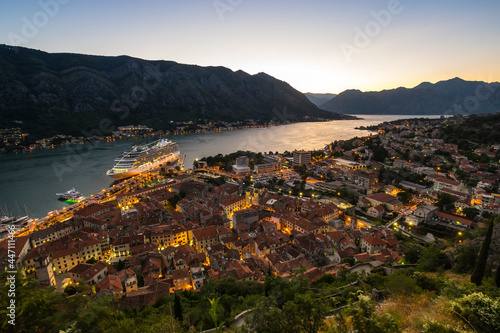 Panorama of the Bay of Kotor and the town © gumbao