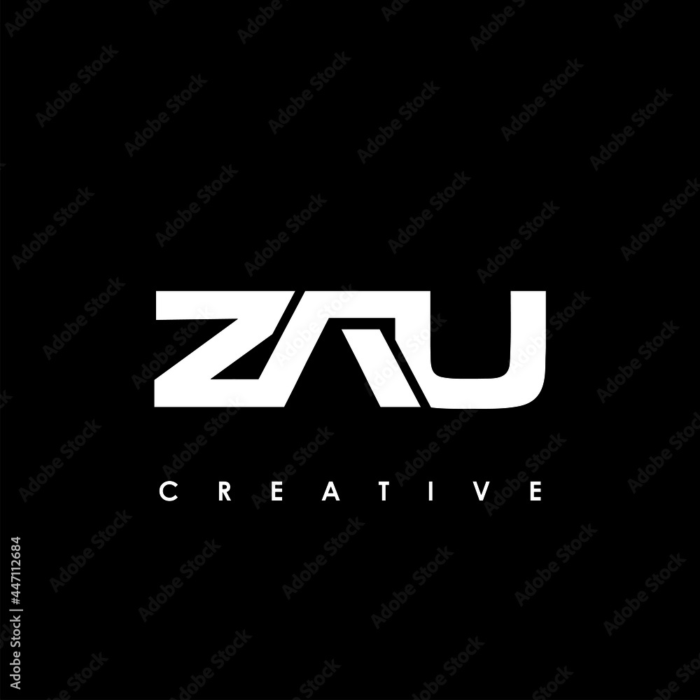 ZAU Letter Initial Logo Design Template Vector Illustration