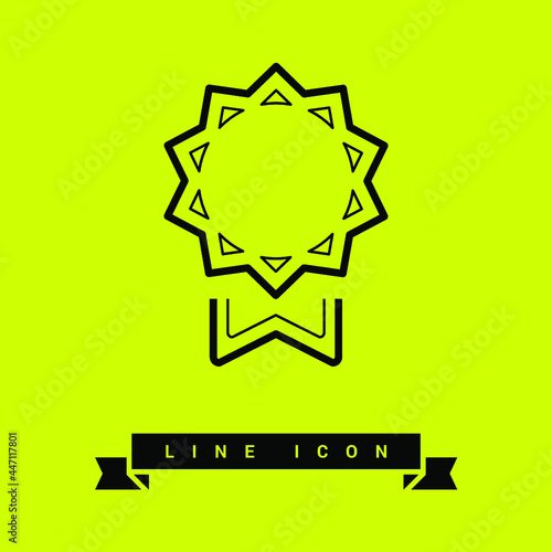 medal trophy line vector icon