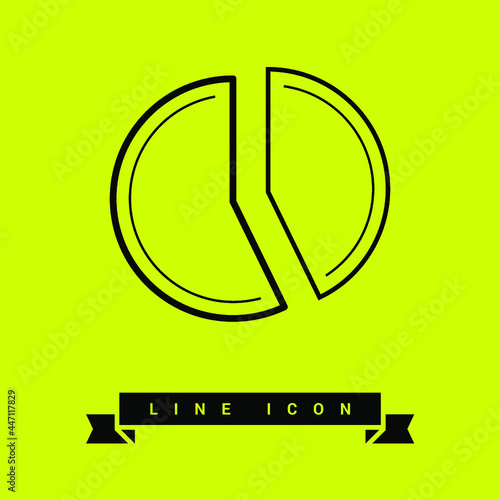 diagram round graphic line vector icon