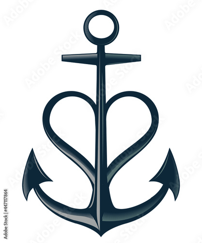 croix camarguaise et ancre marine symbole de la camargue photo