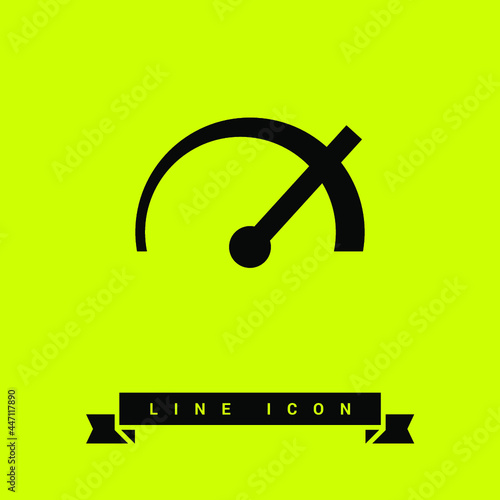 speed isolated minimal icon. power line vector icon for websites and mobile minimalistic flat design.