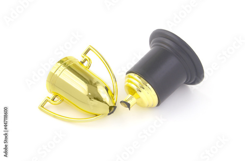 Wallpaper Mural Broken champion trophy cup isolated on white background  Torontodigital.ca