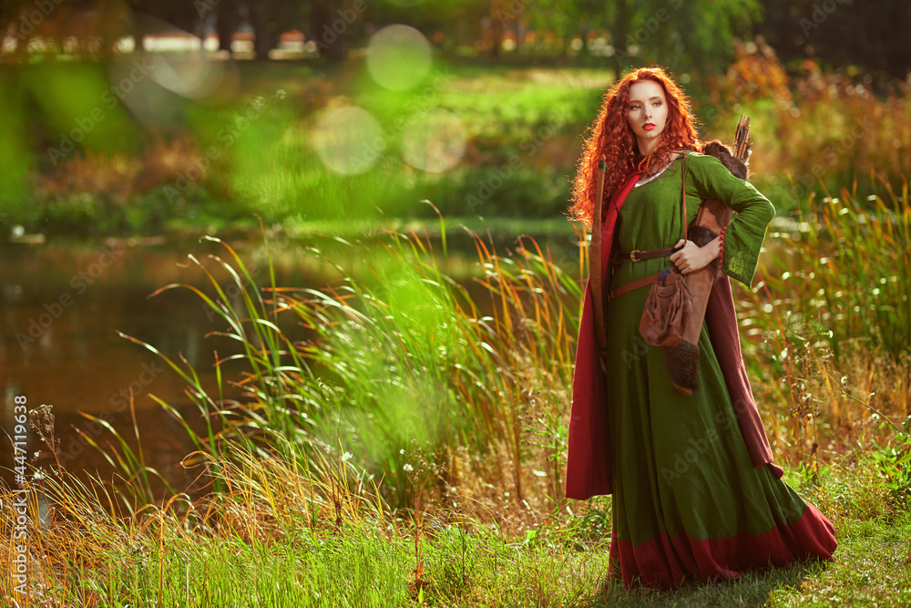 redhead beauty with quiver redhead beauty with quiver