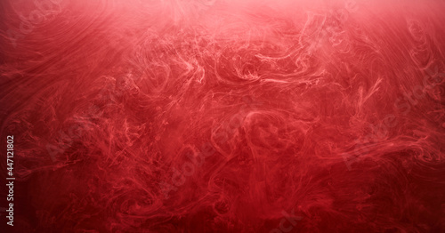 Abstract red ocean background, ruby paints in water, vibrant bright smoke scarlet wallpaper photo