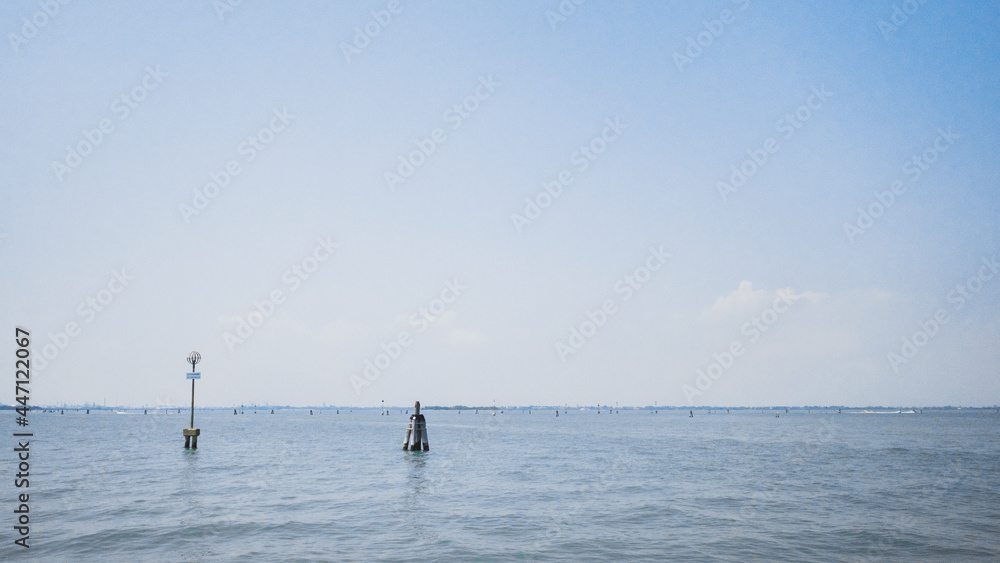 Obraz premium Lagoon of Venice under blue sky, Venice, Italy