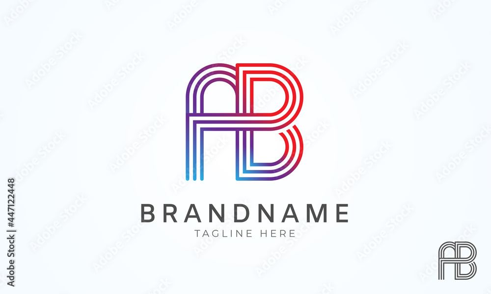 Initial AB Logo, usable for brand, business, personal, wedding, card and company logos , flat design logo template, vector illustration Initial AB Logo, usable for brand, business, personal, wedding, card and company logos , flat design logo template, vector illustration