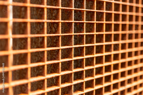 Rusty metallic grid background. Abstract background for design and project