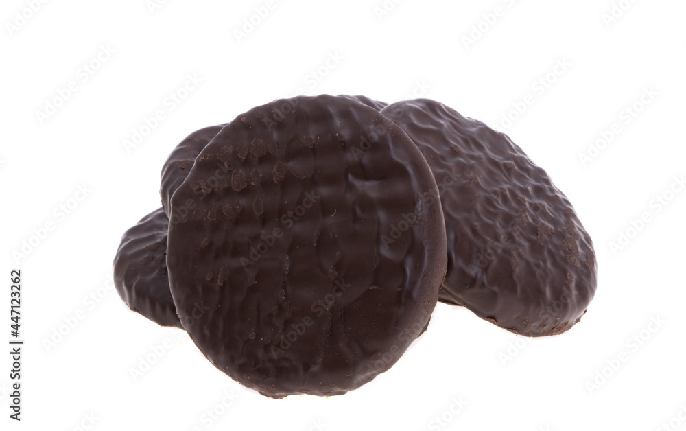 Chocolate cookies with nuts isolated Chocolate cookies with nuts isolated