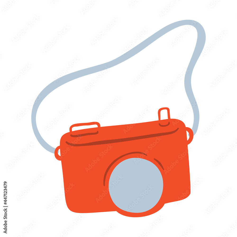 Isolated vector illustration of a camera for decoration Isolated vector illustration of a camera for decoration