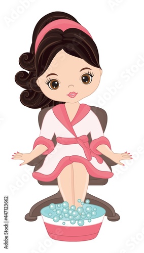 Beautiful Young Girl Doing Pedicure
