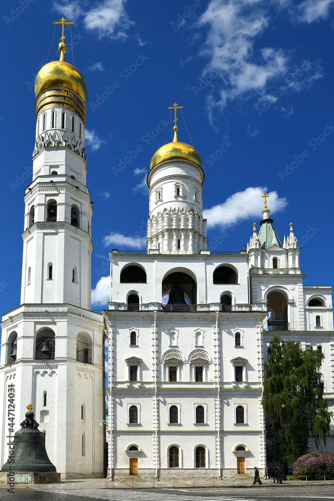 Ivan Great Bell Tower, church tower inside Moscow Kremlin complex