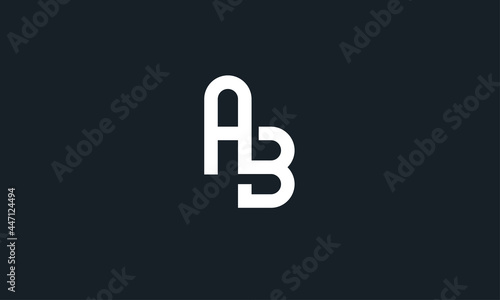 Initial AB Logo, combination of the letters A and B , usable for brand, business, personal, and company logos , flat design logo template, vector illustration