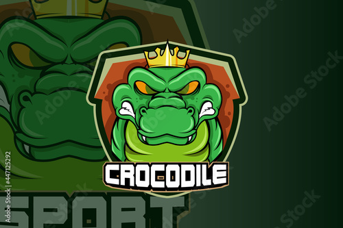crocodile mascot logo vector