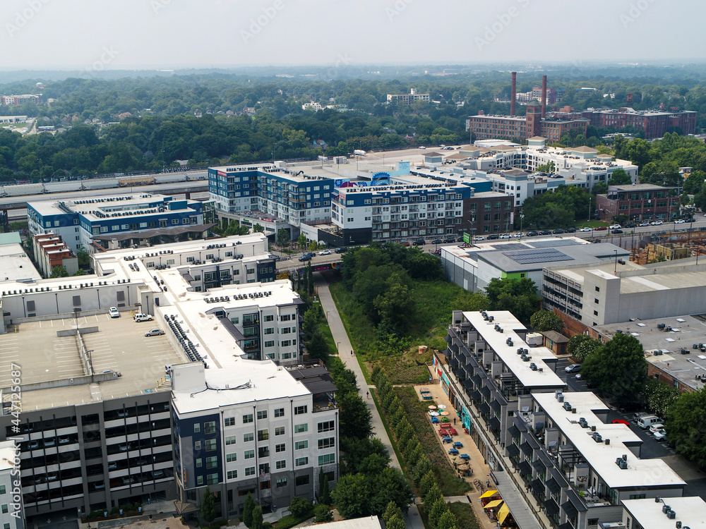 The Atlanta Beltline Area, Downtown -- AERIAL VIEW,  In July 2021  ( Photo Series)