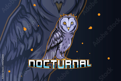 nocturnal e sport logo vector