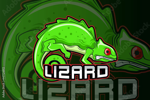 lizard e-sports team logo template