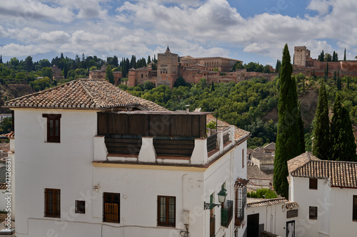 View of the albaicin neighborhood (Albayzin) in the city of Granada. Spain photo