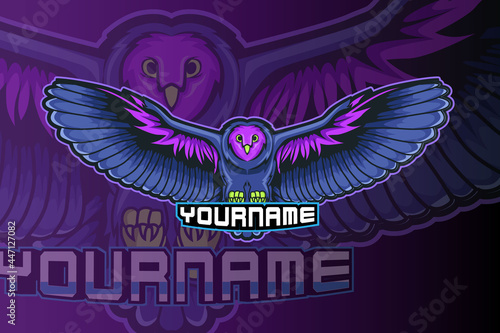 owl mascot esport logo design