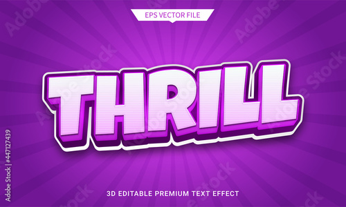 comedy thriller 3d editable text style effect
