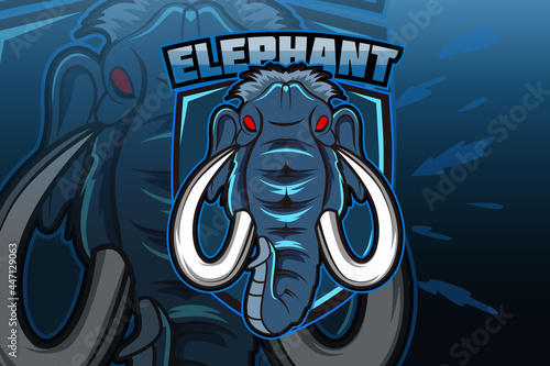 E-sports team logo template with elephant
