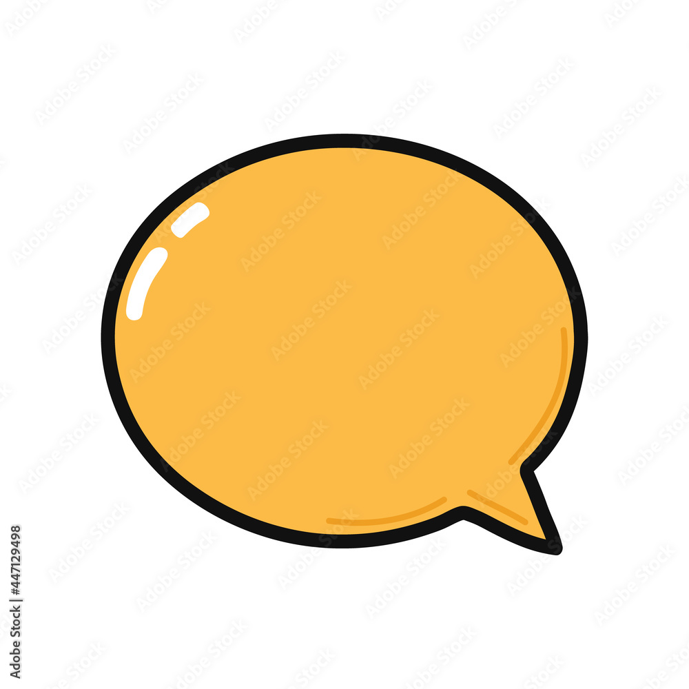 Cute funny speech bubble character. Vector hand drawn cartoon kawaii character illustration icon. Isolated on white background. Speech bubble character concept Cute funny speech bubble character. Vector hand drawn cartoon kawaii character illustration icon. Isolated on white background. Speech bubble character concept