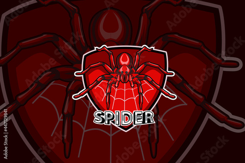 spider E-sports team logo template