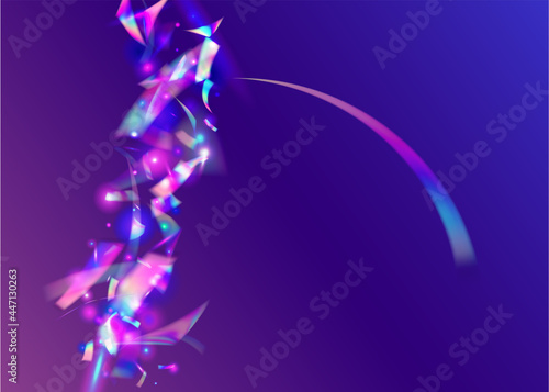 Hologram Sparkles. Iridescent Effect. Cristal Background. Fiesta Foil. Retro Christmas Template. Glamour Art. Shiny Design. Purple Blur Glitter. Pink Hologram Sparkles