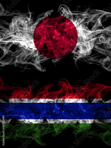Smoke flags of Japan, Japanese and Gambia, Gambian