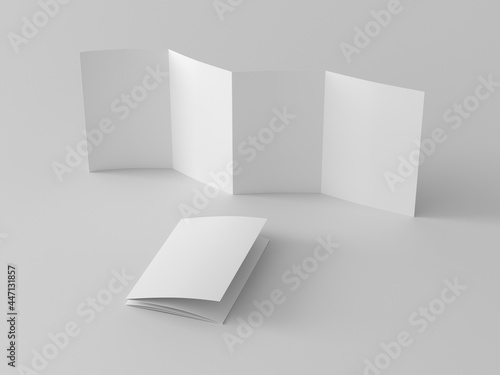 Papier peint Vertical page zigzag or accordion fold brochure