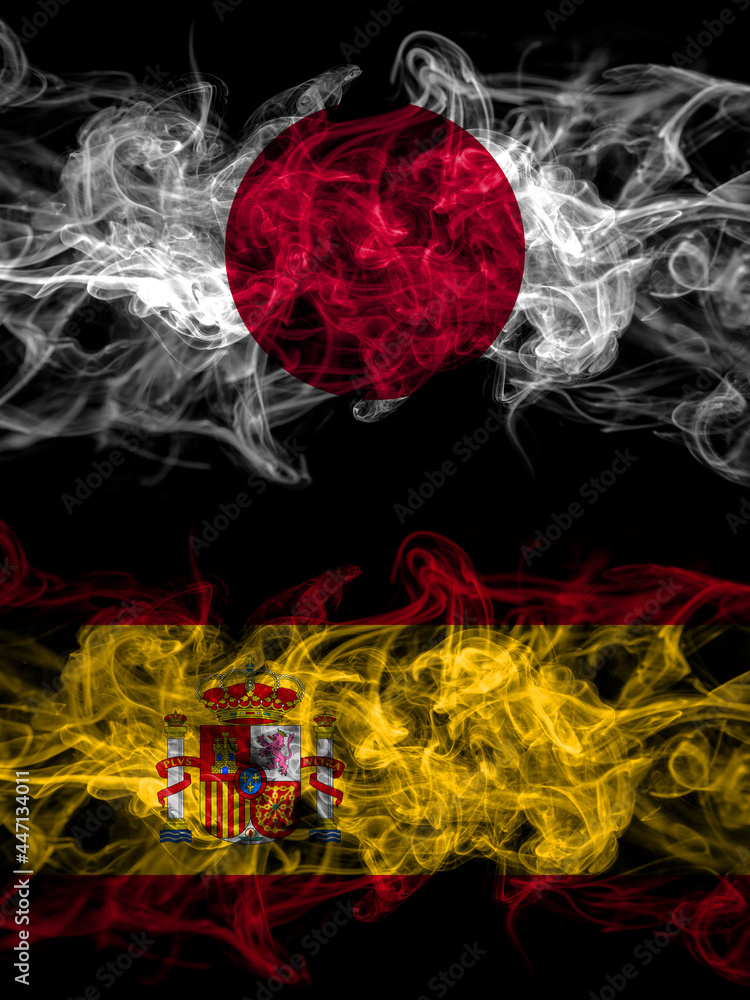 Smoke flags of Japan, Japanese and Spain, Spanish Smoke flags of Japan, Japanese and Spain, Spanish