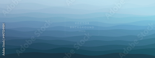 abstract wavy lines geometric trendy gradient  background natural dark green combined color. Modern template for poster business card landing page website. vector illustration eps 10