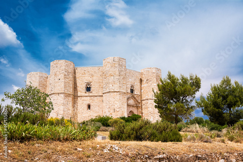 Castel del Monte of Frederick II of Swabia in Puglia without anyone