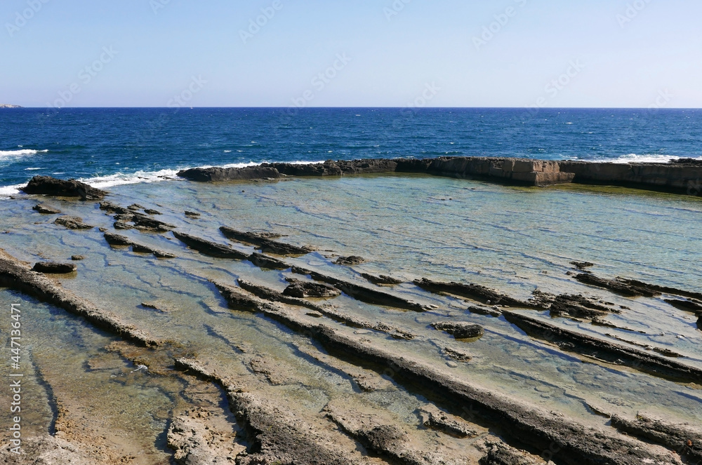 bella vista estiva marina del Plemmirio in Sicilia