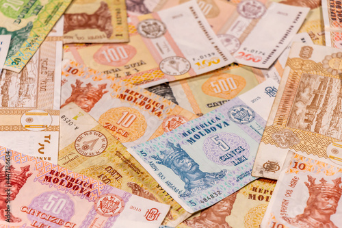 Moldovan leu. MDL banknotes photo