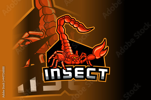 scorpion e-sports team logo template