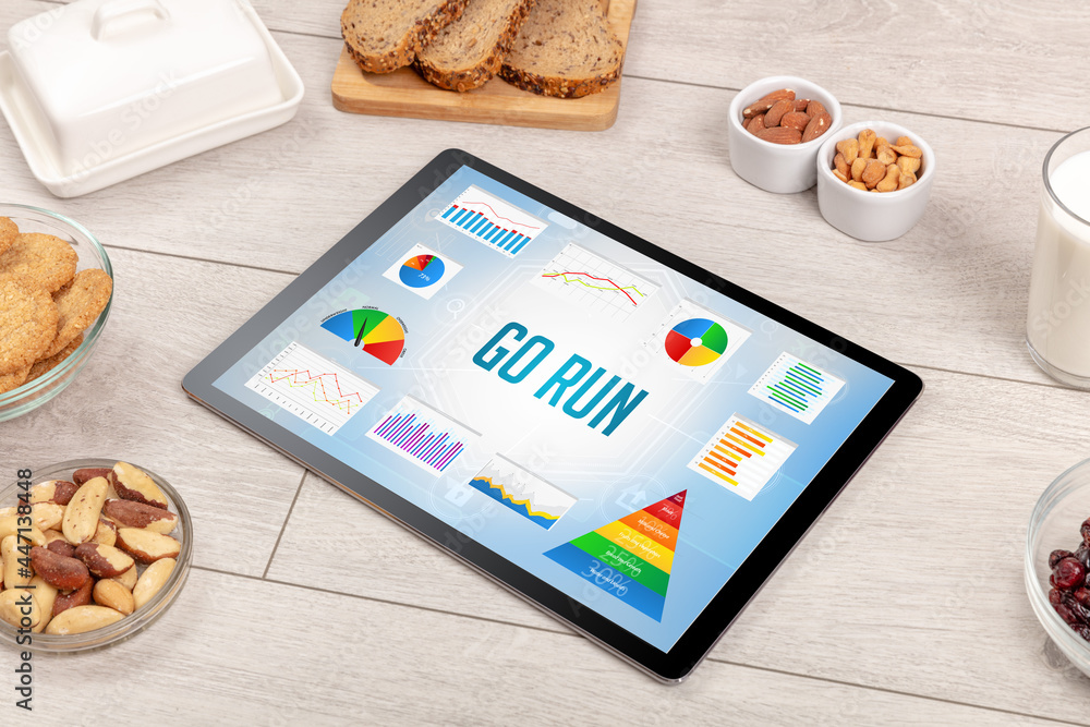 Organic food and tablet pc Organic food and tablet pc
