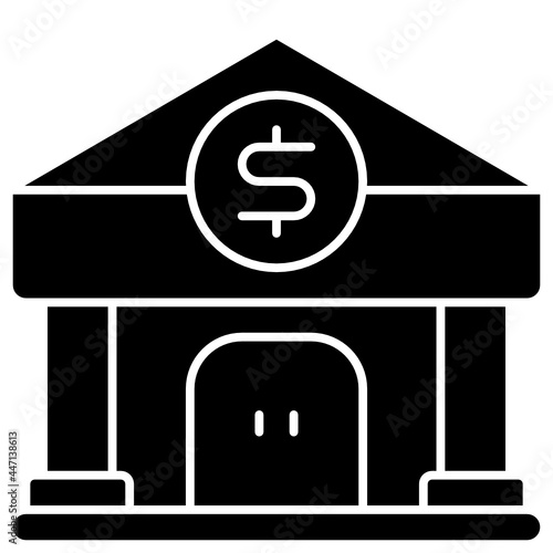 bank solid icon