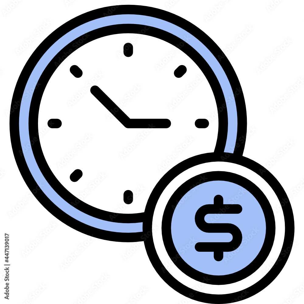 time is money one color icon time is money one color icon