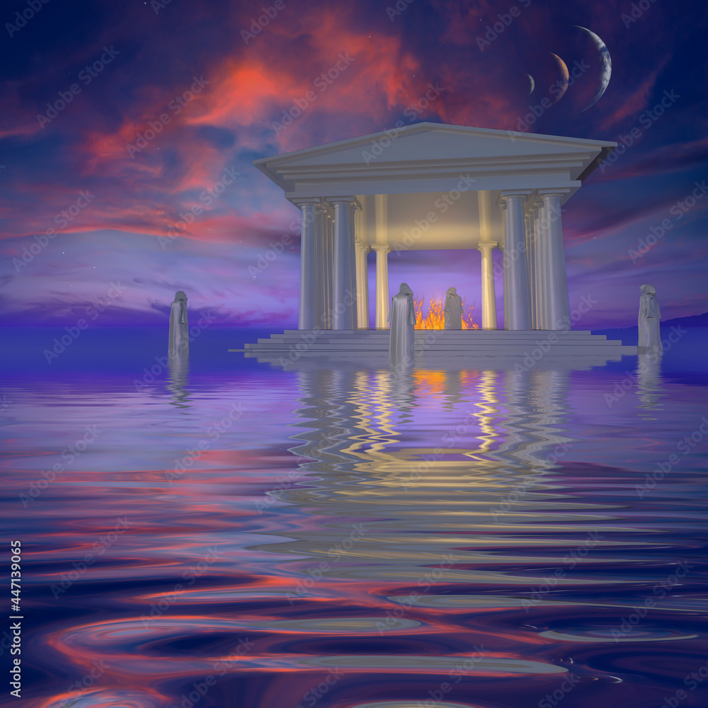 Obraz premium The temple mists