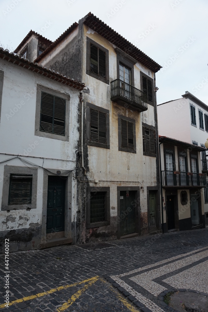 Abandoned house in city of Funchal