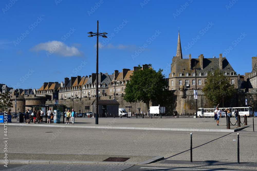 Saint Malo, France - september 7 2020 : walled city