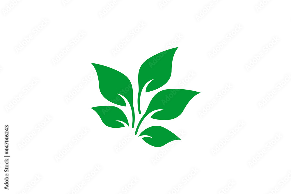 Vector leaves logo. Vector illustration Vector leaves logo. Vector illustration