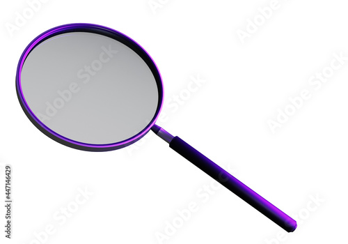 Magnifying glass. Purple ma...