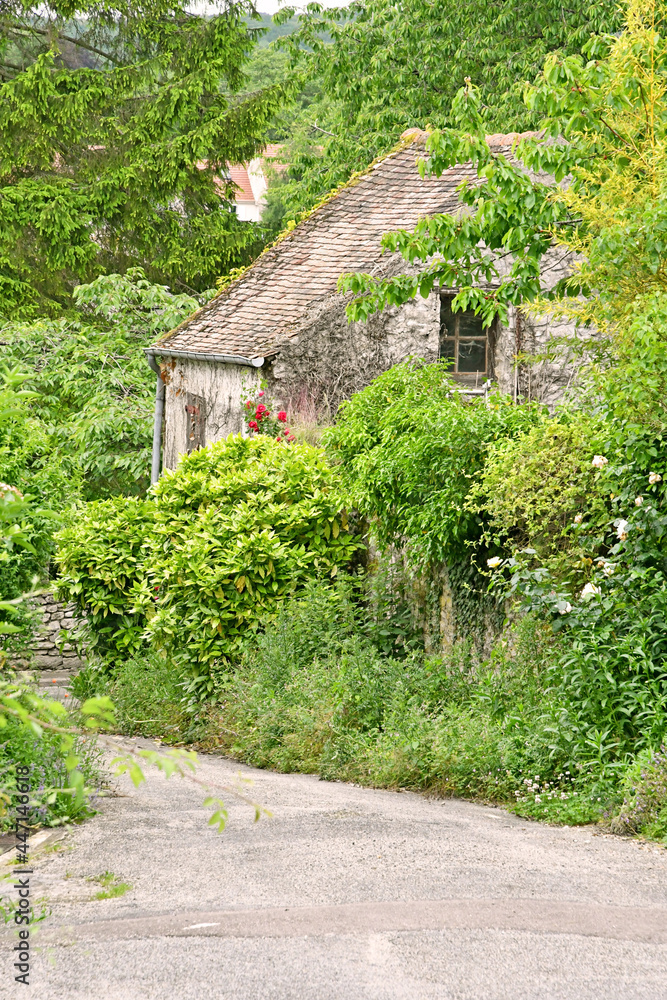 Cherence; France - august 6 2018 : picturesque village in summer