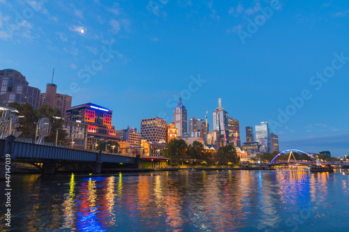 Melbourne City Sunset Evening, Victoria, Australia © Neil