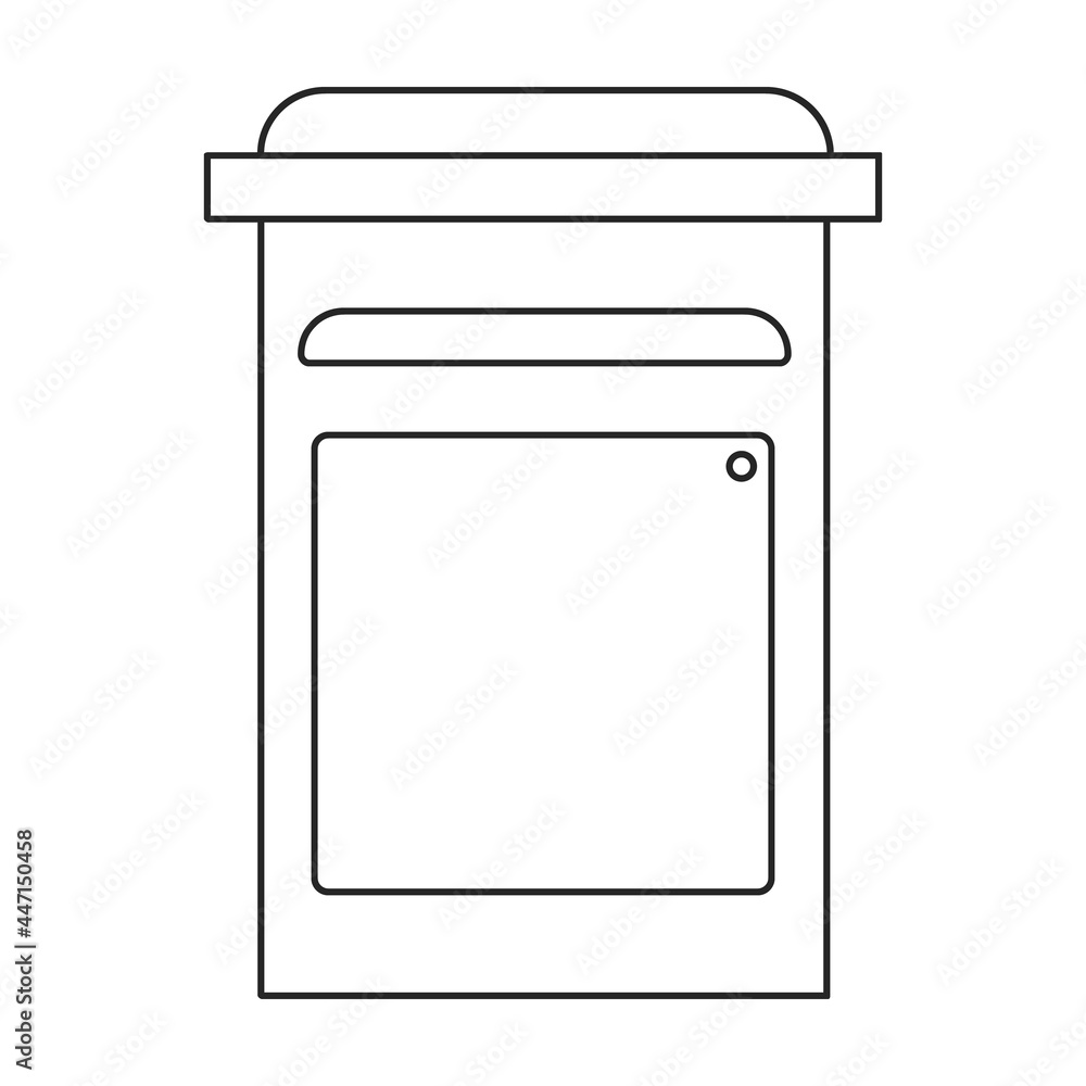 Mailbox vector icon.Outline vector icon isolated on white background mailbox. Mailbox vector icon.Outline vector icon isolated on white background mailbox.