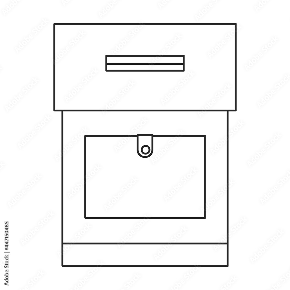 Mailbox vector icon.Outline vector icon isolated on white background mailbox. Mailbox vector icon.Outline vector icon isolated on white background mailbox.