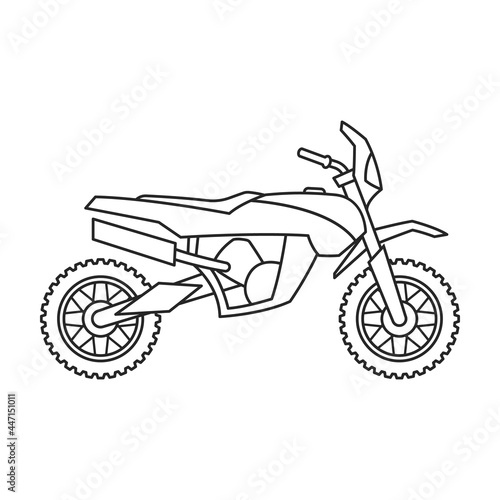 Motorcycle vector icon.Outline vector icon isolated on white background motorcycle.